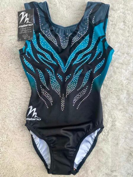 Justaucorps Milano noir turquoise