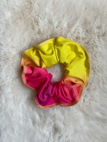 Chouchou multicolore jaune et rose