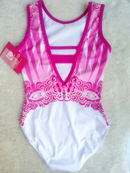 Justaucorps Quatro blanc & rose – Image 2