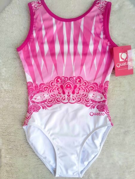 Justaucorps Quatro blanc & rose