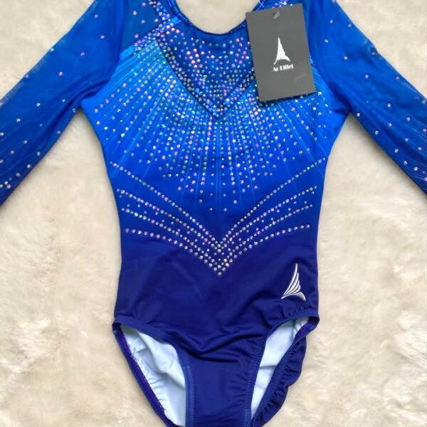 Justaucorps gym compétition manches longues AC Eiffel