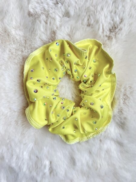 Chouchou strassé jaune