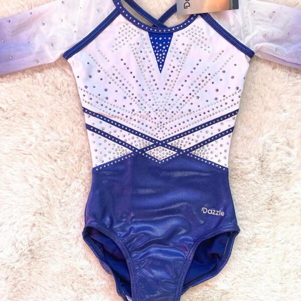 Justaucorps Dazzle bleu et blanc