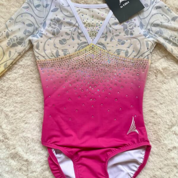 Justaucorps AC Eiffel rose et blanc