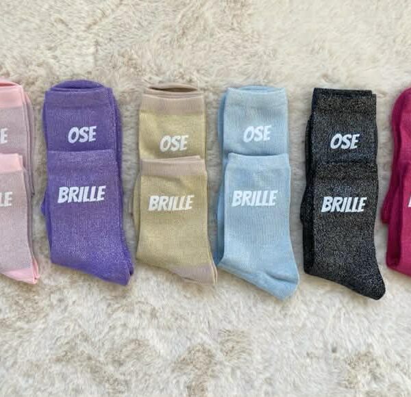Accessoires gymnastique chaussettes pailletées ose brille