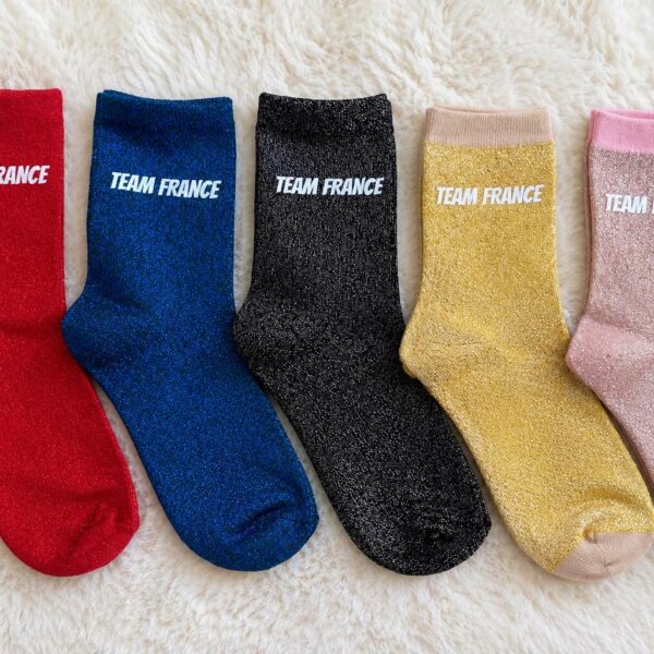 Chaussettes gymnastique pailletées TEAM FRANCE édition limitée