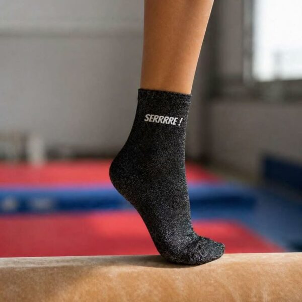 Accessoires gymnastique chaussettes pailletées serrre