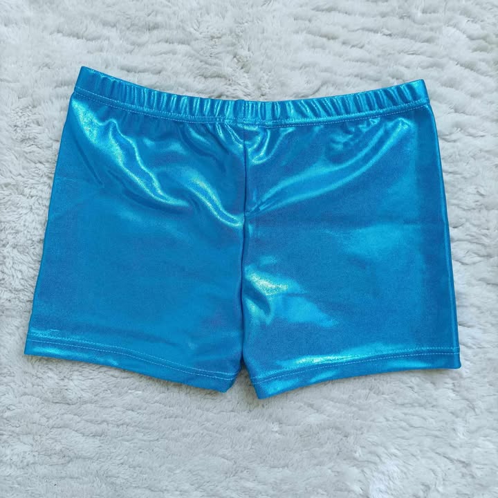 Short Gymnastique Fille Erima Bleu Métallisé – Image 2