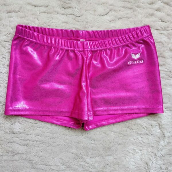 Short Gymnastique Fille Erima Rose Fuchsia Métallisé