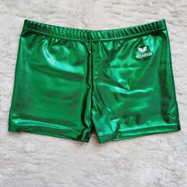 Short Gymnastique Fille Erima Vert Métallisé