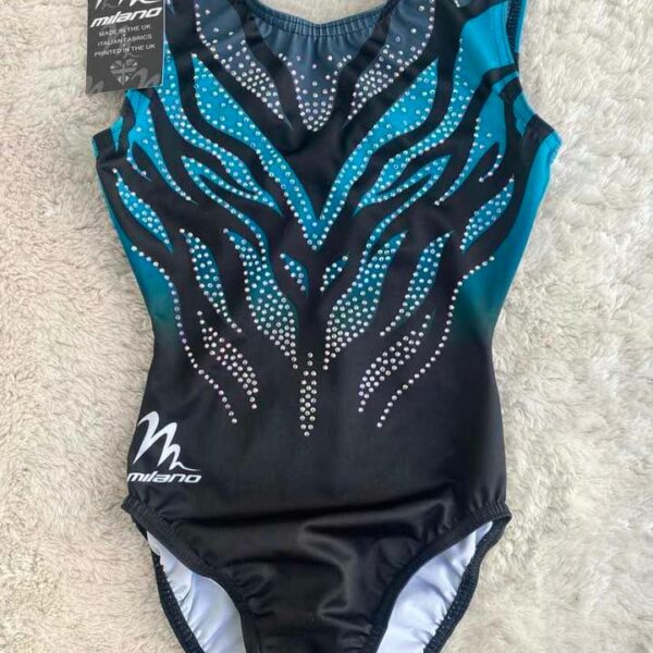 Justaucorps gym sans manches entrainement Milano Turquoise