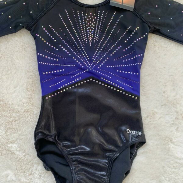 Justaucorps gymnastique compétition manches longues Dazzle