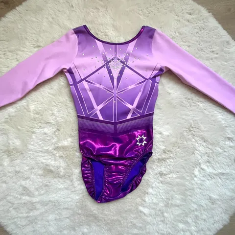 Justaucorps Moreau Sport manches longues rose et violet – Image 3