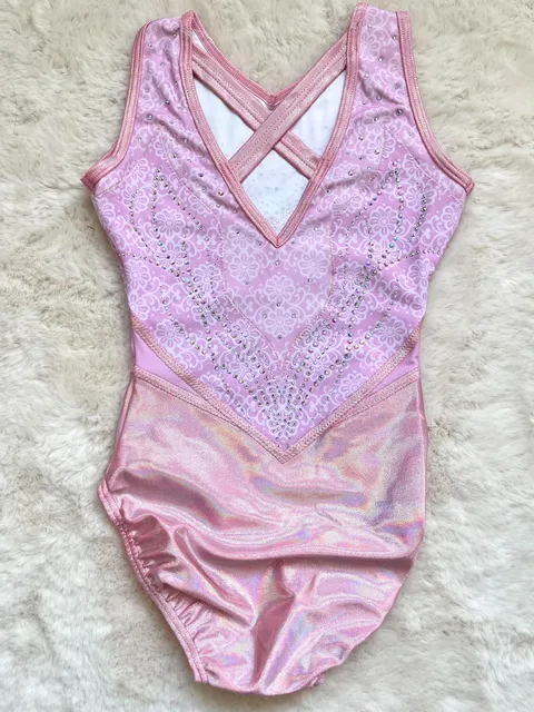 Justaucorps AC Eiffel sans manches rose poudré – Image 3